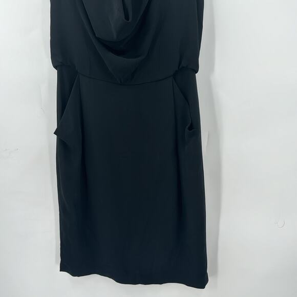 Lafayette 148 Black scoop neck fitted midi dress - Picture 3 of 7